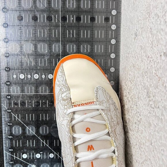 Nike Air Jordan Dub-Zero Men Size 11 311046-111 Ceramic White Orange Shoes - Picture 11 of 11